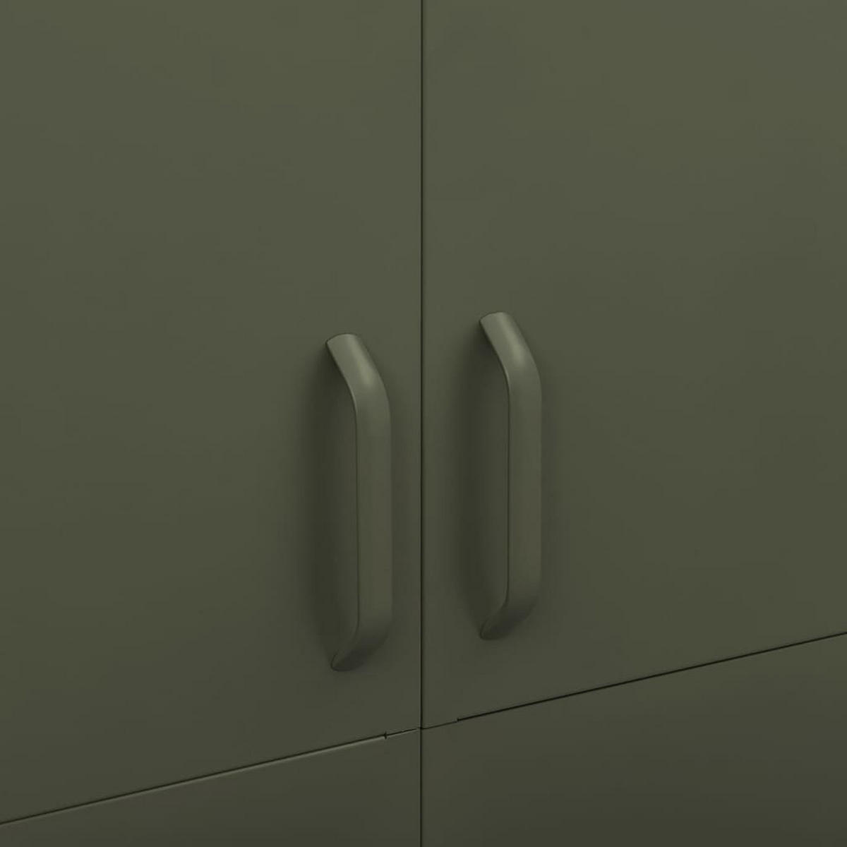 KLEIDERSCHRANK 2-Türig mit 4 verstellbaren Fächern 90/50/180 cm aus Stahl Olivgrün - Olivgrün, Metall (90/180/50cm) - vidaXL