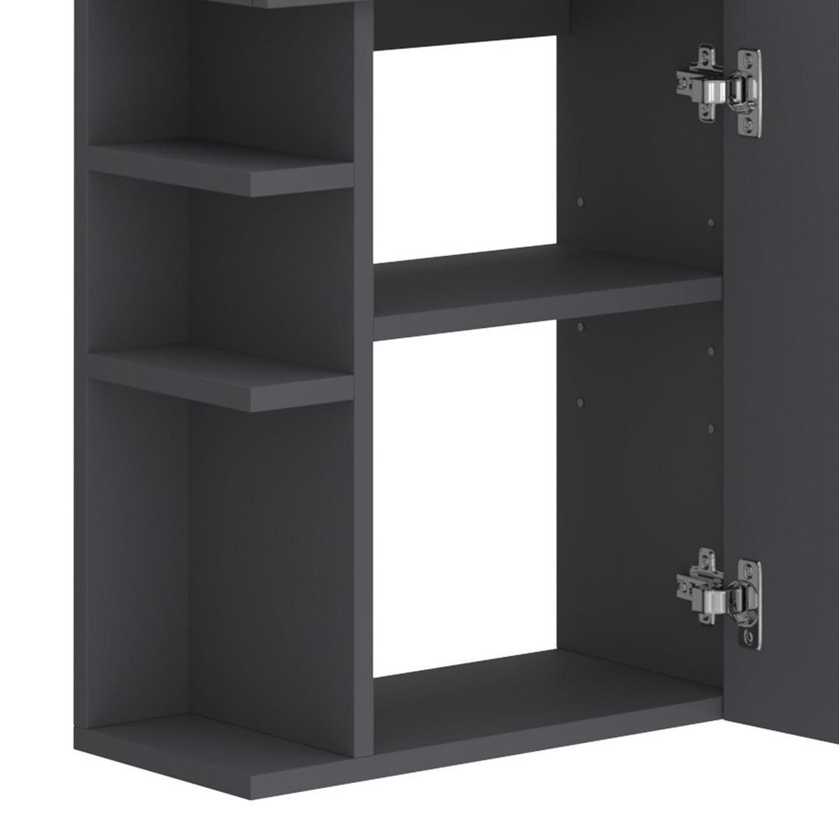 BADMÖBEL-SET Amadeo Anthrazit 2 Teile, mit Waschbecken - Anthrazit, Holzwerkstoff (50/70/25cm) - Vicco