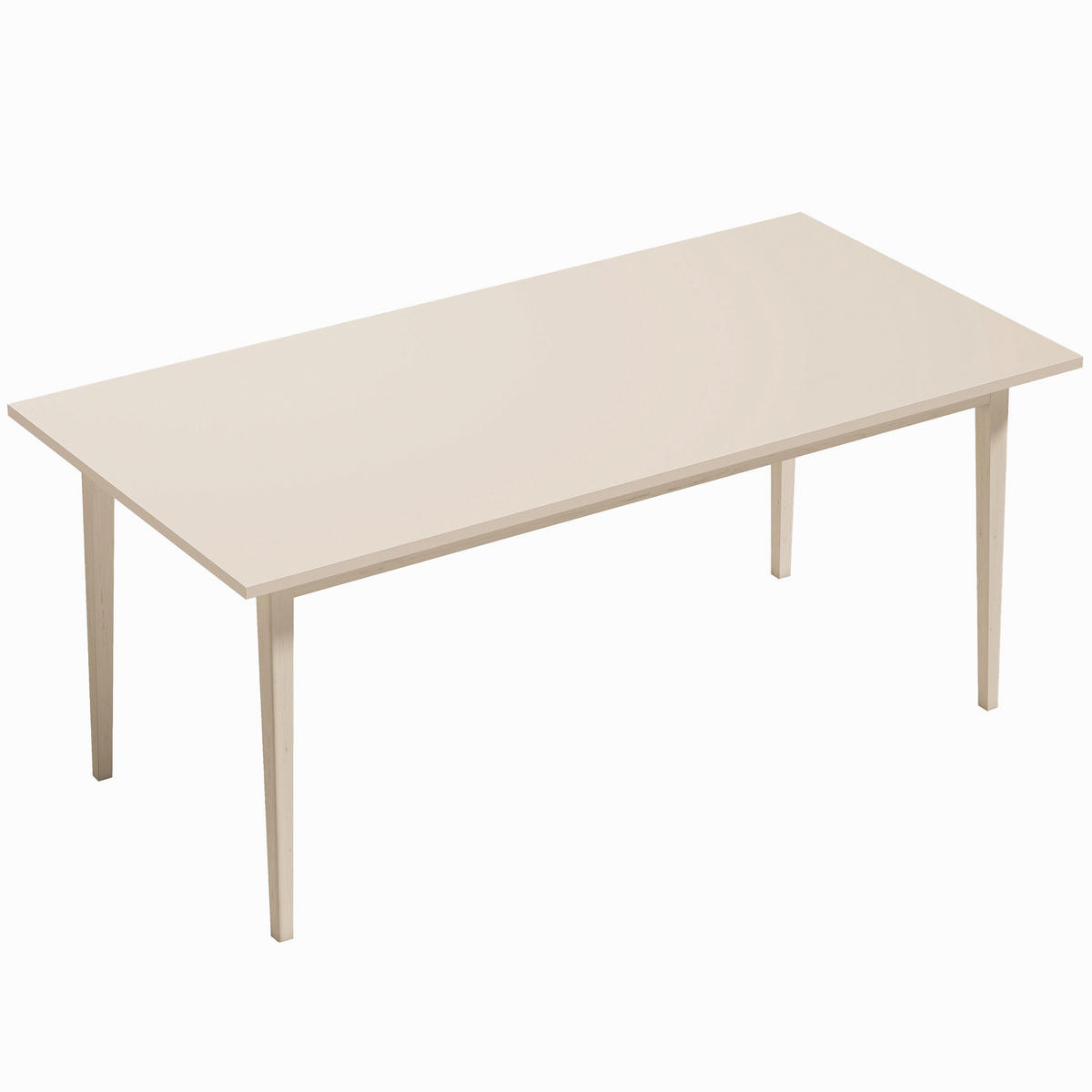 ESSTISCH Creme 180.0/90.0/76.0 - Creme, Holzwerkstoff (180/90/76cm)