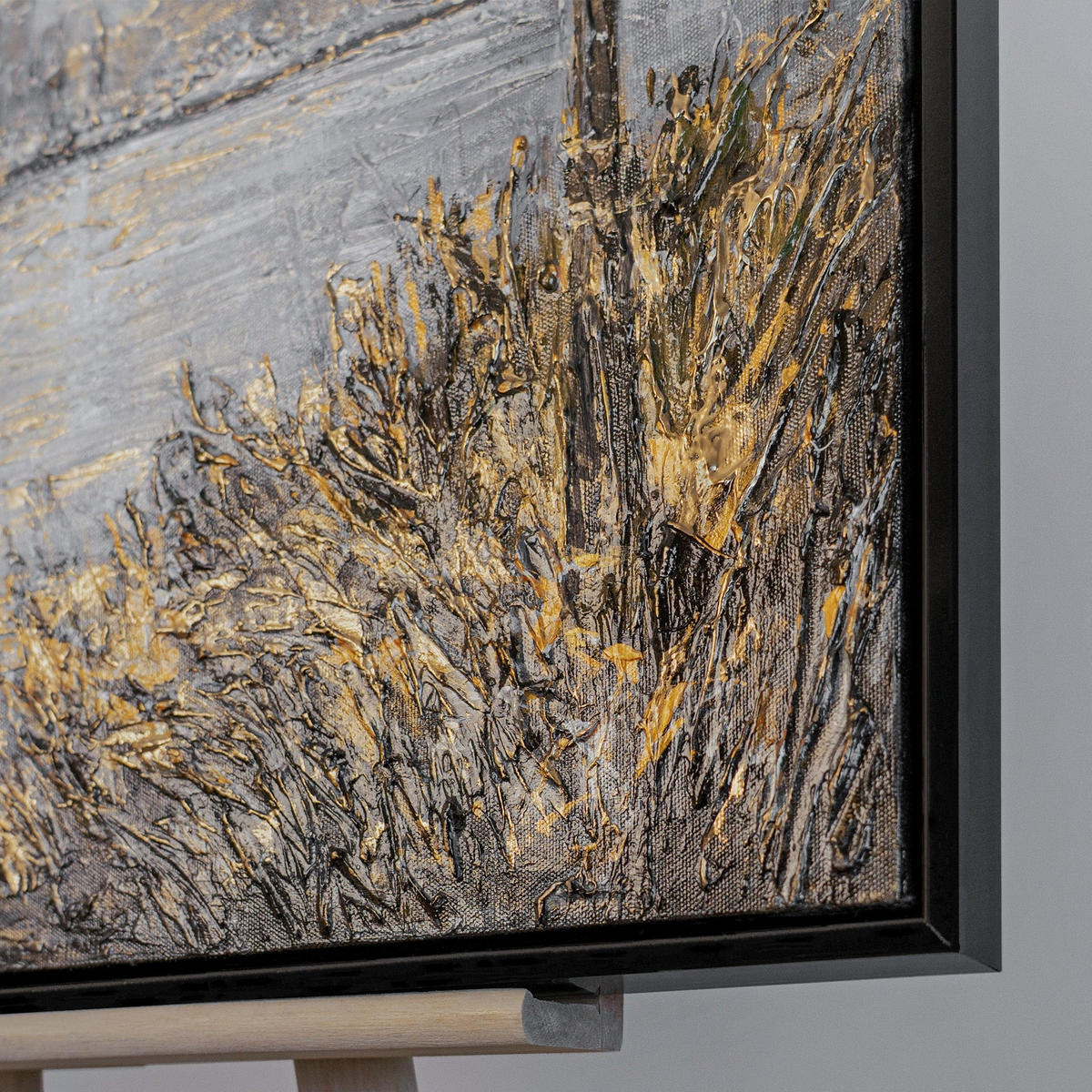 GEMÄLDE Abendliche Küste Schattenfugenrahmen Schwarz 70x50 cm - Schwarz, Holz (70/50cm) - YS-art gallery