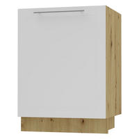 KÜCHENUNTERSCHRANK Kvantum D1D/60 Weiß Matt / Eiche Artisan Matt 60 / 50 / 82cm - Eiche Artisan/Weiß, Holz/Holzwerkstoff (60/82/50cm) - Feldmann-Wohnen