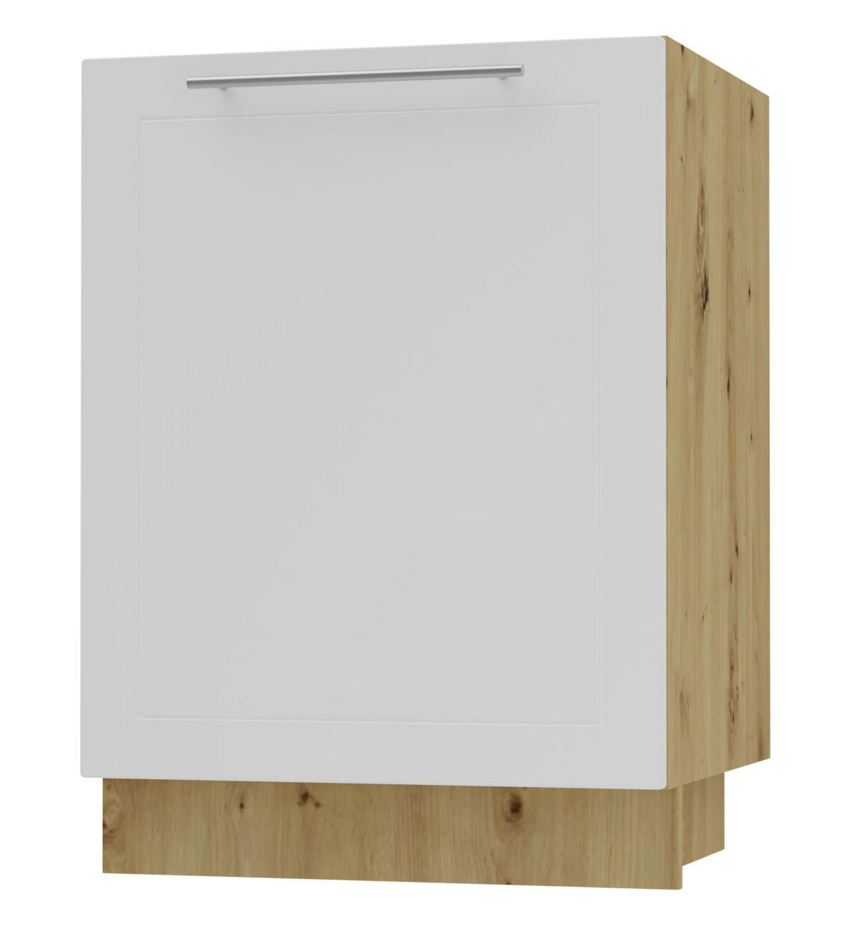 KÜCHENUNTERSCHRANK Kvantum D1D/60 Weiß Matt / Eiche Artisan Matt 60 / 50 / 82cm - Eiche Artisan/Weiß, Holz/Holzwerkstoff (60/82/50cm) - Feldmann-Wohnen