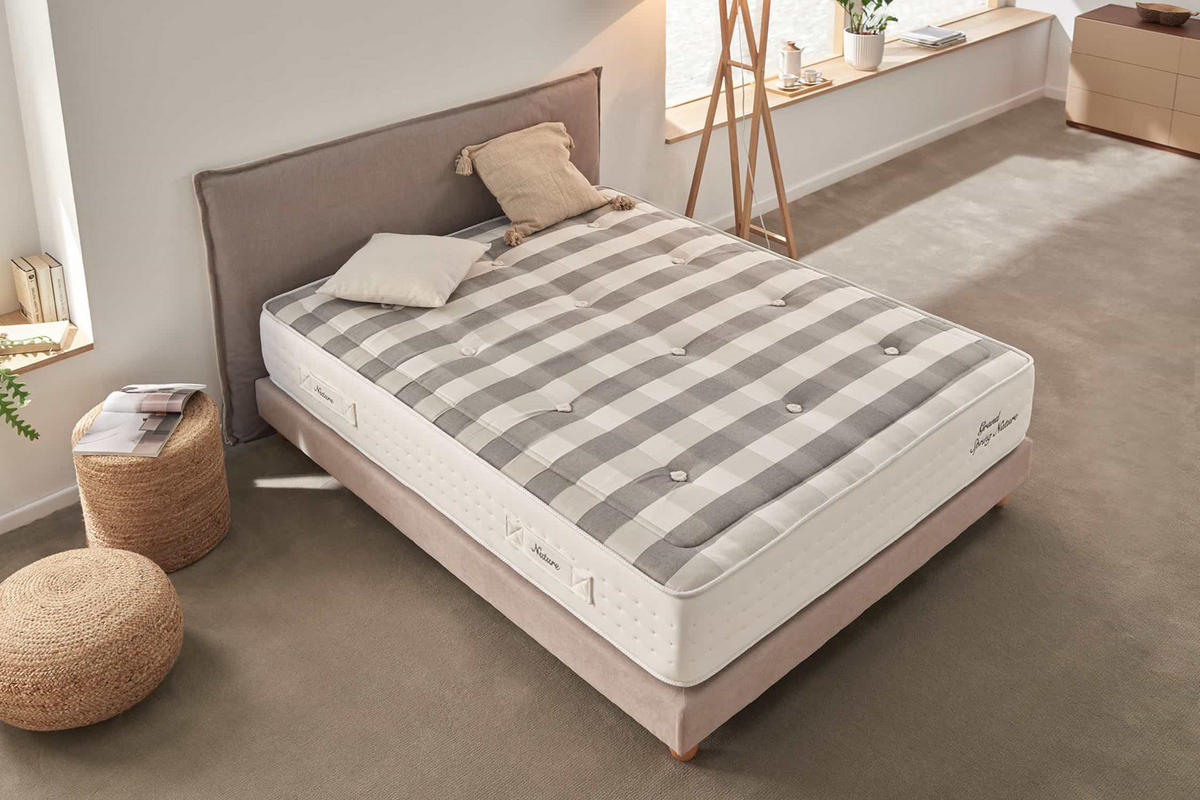 MATRATZE Grand Spring Nature - 160X190, 30cm - Weiß, Textil (160/190cm) - Moonia