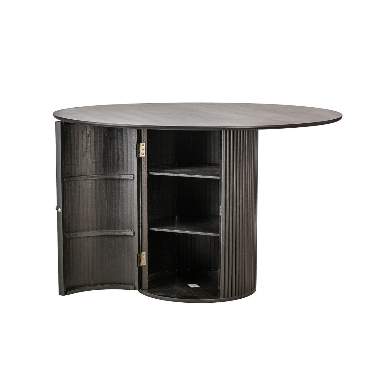 ESSTISCH Rund Schwarz 120 x 120 x 75 (cm) - Schwarz, Holz (120/120/75cm) - Nordlys