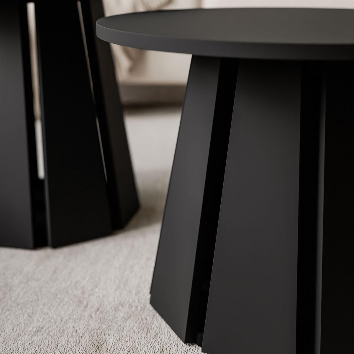 COUCHTISCHSET SILVA 2in1, Schwarz - Schwarz, Holzwerkstoff (67/67/51cm) - Lookway