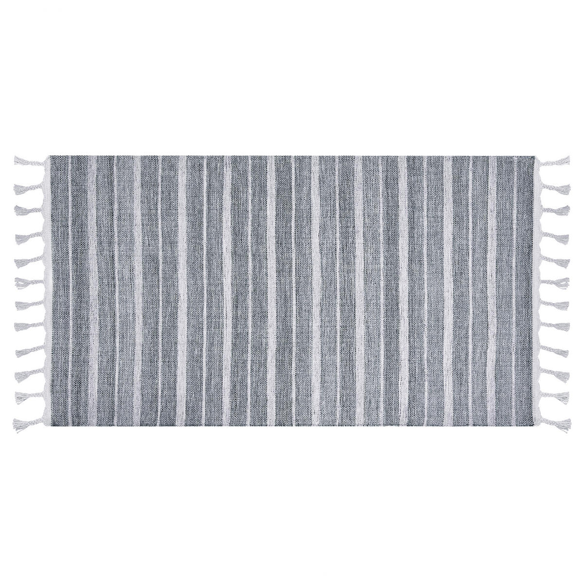 OUTDOOR-TEPPICH Bademli 150/80 cm - Grau, Kunststoff (80/150cm) - Beliani