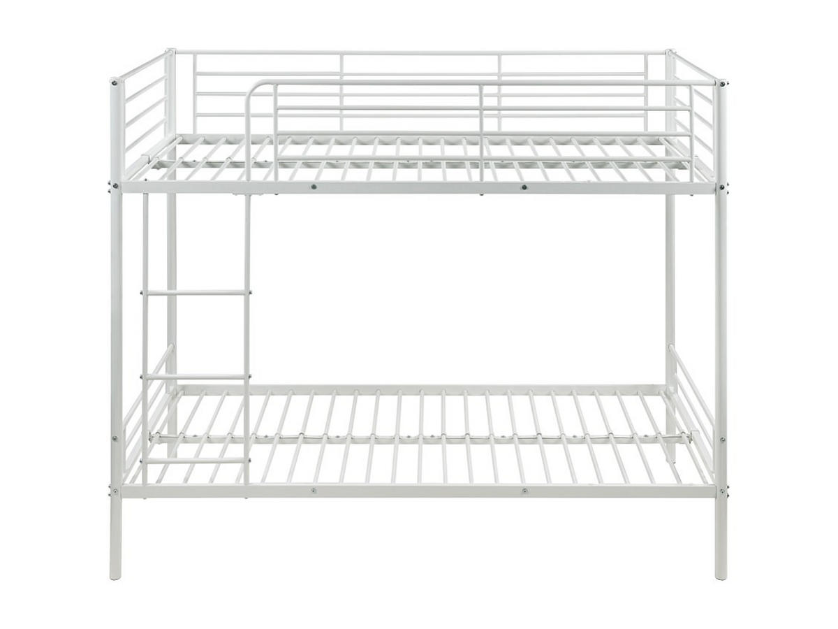 ETAGENBETT - 2 x 90 x 190 cm - Mit Ausziehbett - Weiß - DUOTIS - Weiß, Metall (96/197.5cm) - Vente-Unique