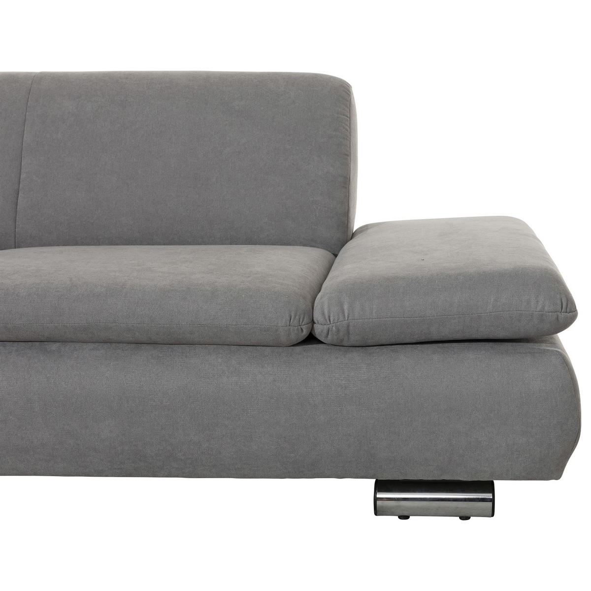ECKSOFA mit Ottomane links Kaye Flachgewebe hellgrau - Hellgrau, Kunststoff (190/270cm) - 58aufmkessel