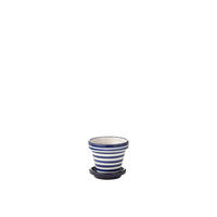 BLUMENTOPF GRANADA STRIPES - Töpferei - Blau - XS - Ø 17 cm - Multicolor, Keramik (17/15cm) - J-Line
