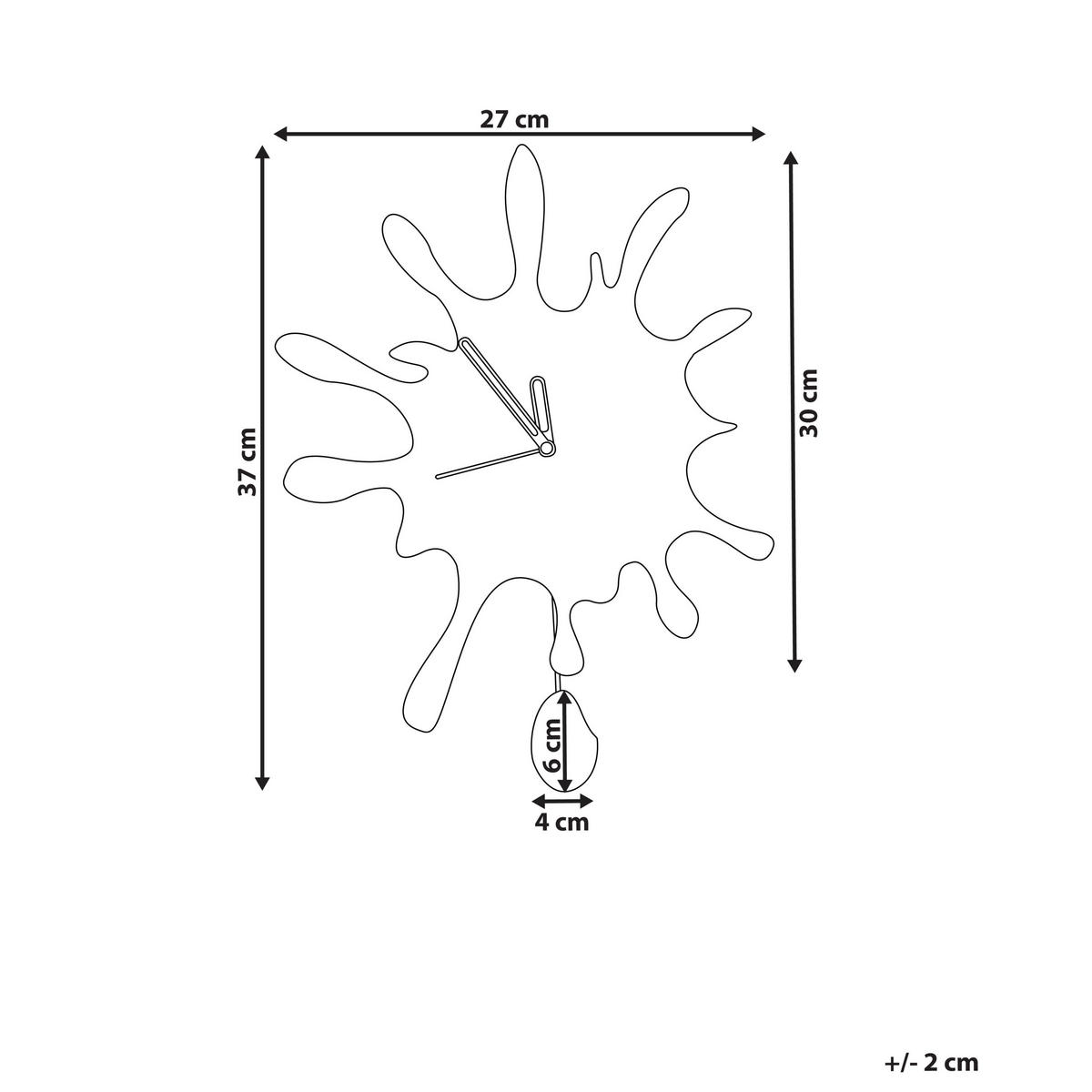 WANDUHR Weiß Fully - Weiß, Holzwerkstoff (27/37/1cm) - Beliani