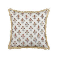 DEKOKISSEN Hellbeige 45/45 cm Omorika - Beige, Naturmaterialien/Textil (45/45cm) - Beliani