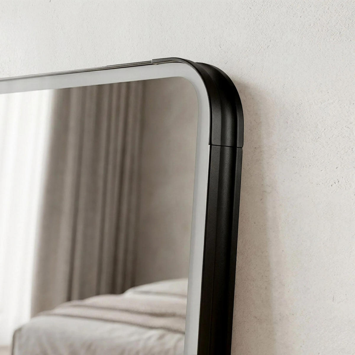SPIEGEL Rea Led Classico 50x160cm Black - Schwarz, Glas (50/160/2cm) - REA