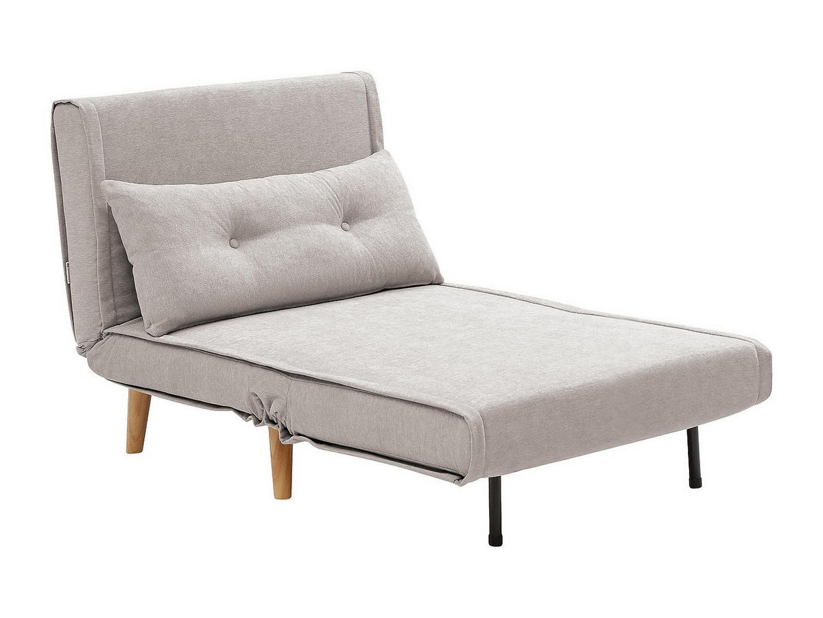 SCHLAFSESSEL - 1 Person - stoff - beige Valerio - Beige, Holz/Textil (90/81/78cm) - Vente-Unique