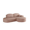 ECKSOFA Girona Mit Schlaffunktion - Rosa, Holzwerkstoff/Textil (278/179cm) - Fun Möbel