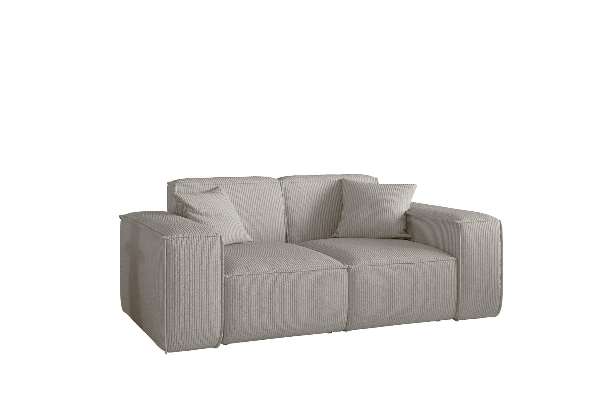 Fun Möbel Sofa Hellgrau 186x73x88 cm