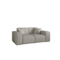 SOFA Celes Premium 2-sitzer Stoff Scala - Hellgrau, Holzwerkstoff/Textil (186/73/88cm) - Fun Möbel