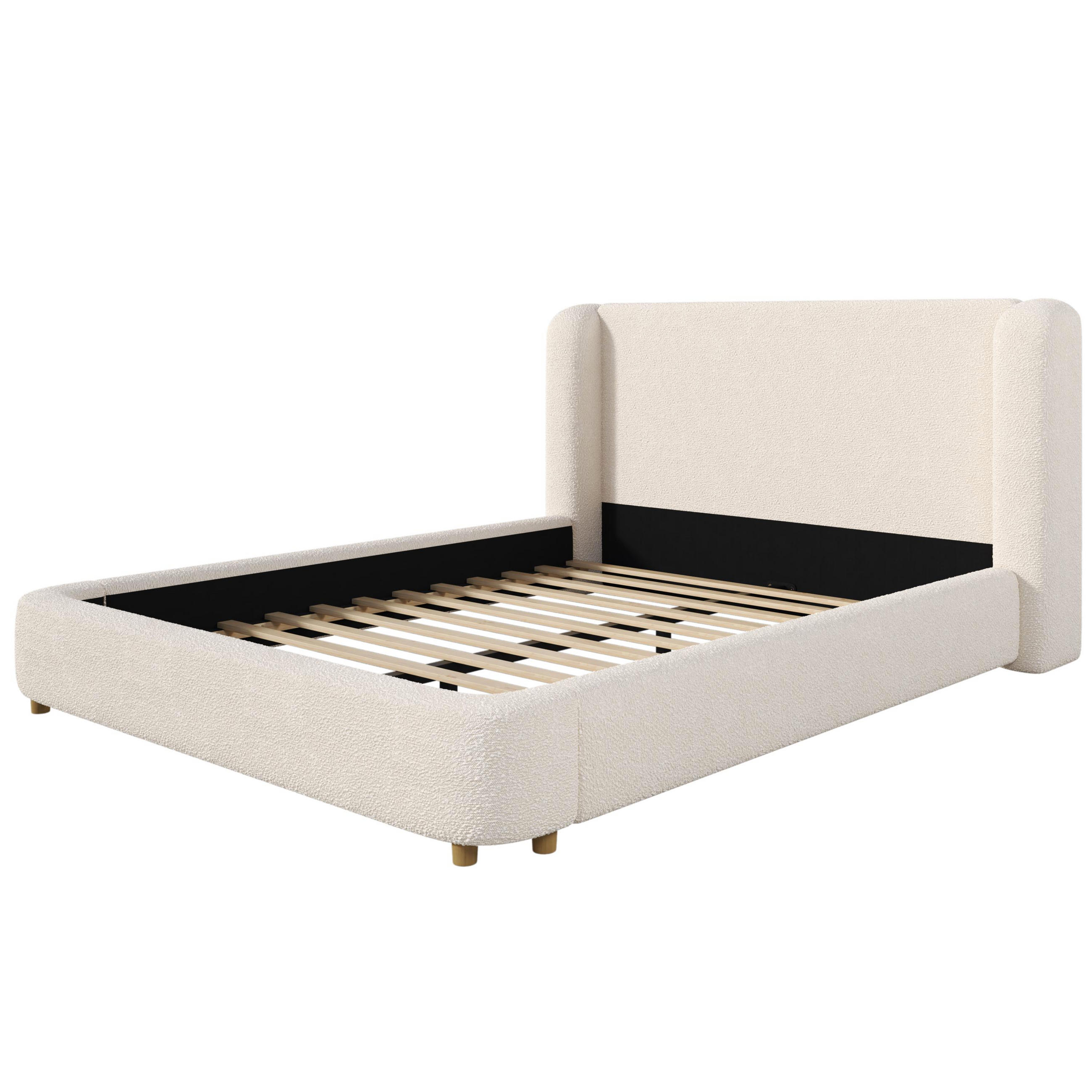 POLSTERBETT 180/200 cm mit Lattenrost, DE-41802, in Beige - Beige, Metall (180/200cm) - ComfortXL