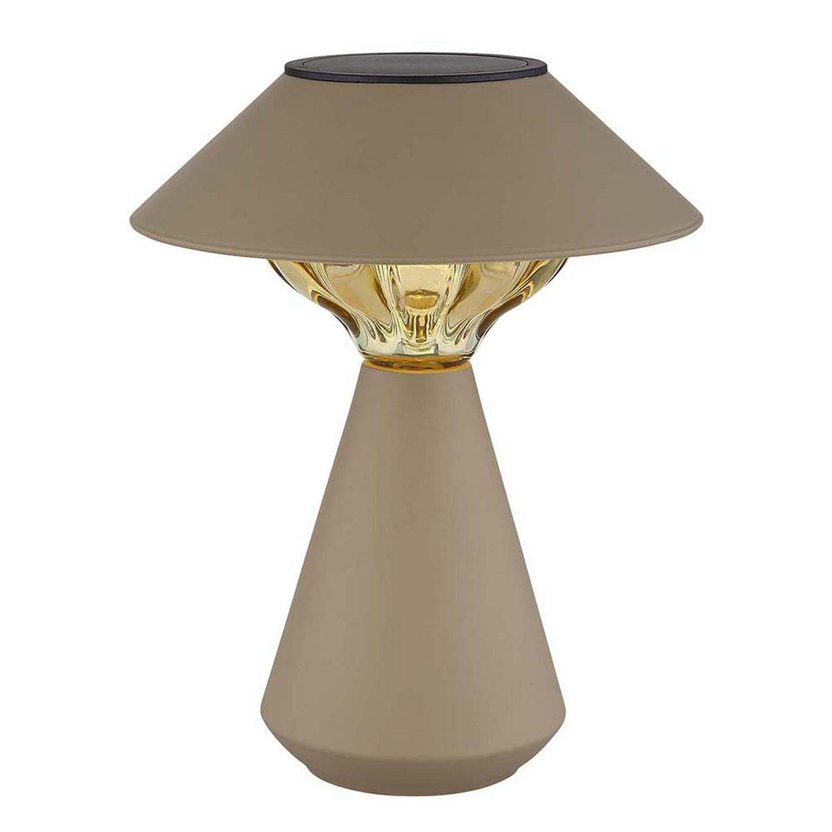 LED AUSSENLEUCHTE Solar Sandfarben - Bernsteinfarben, Metall (18/18/23cm) - Globo Lighting