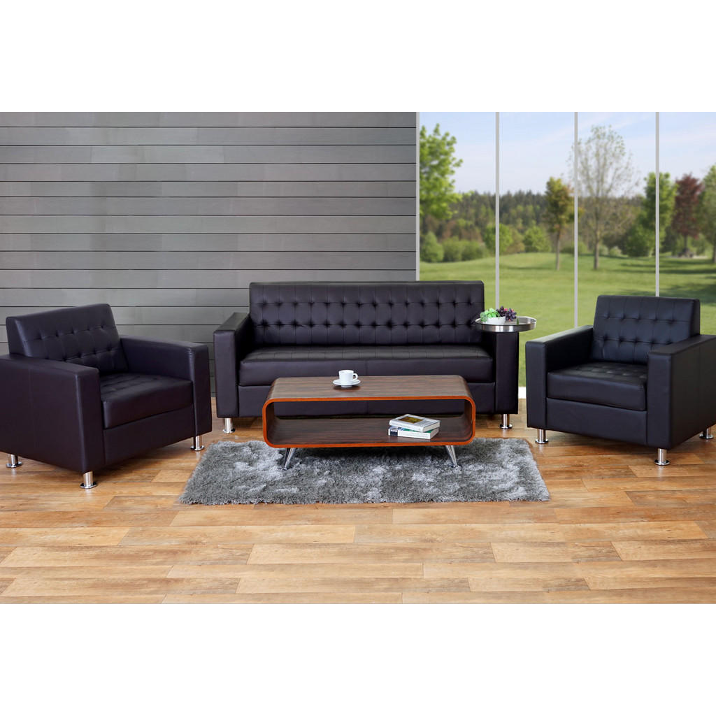 Thumbnail - MCW Sofagarnitur, Dunkelbraun, Textil, 89x82x75 cm, Wohnzimmer, Sofas & Couches, Wohnlandschaften, Wohnlandschaften in U...