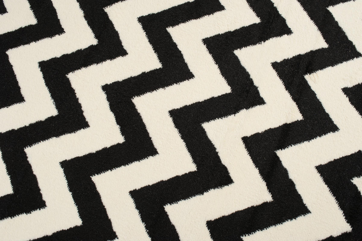 TEPPICH DREAM Schwarz Weiß 250/350 cm - Schwarz/Weiß, Textil (250/350cm) - Tapiso