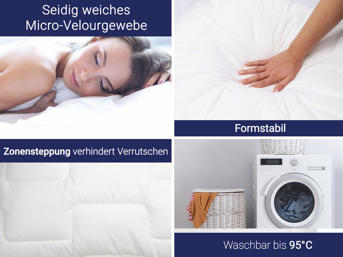 KISSEN, 50x70 cm, 100% Polyester, Weiß - Weiß, Textil (50/70cm) - Zollner