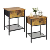 2XNACHTTISCH - Multicolor, Holzwerkstoff/Textil (40/55/30cm) - Relaxdays