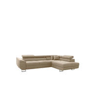 ECKSOFA Carmelo In Nova - Beige, Holzwerkstoff/Textil (275/202cm) - Fun Möbel