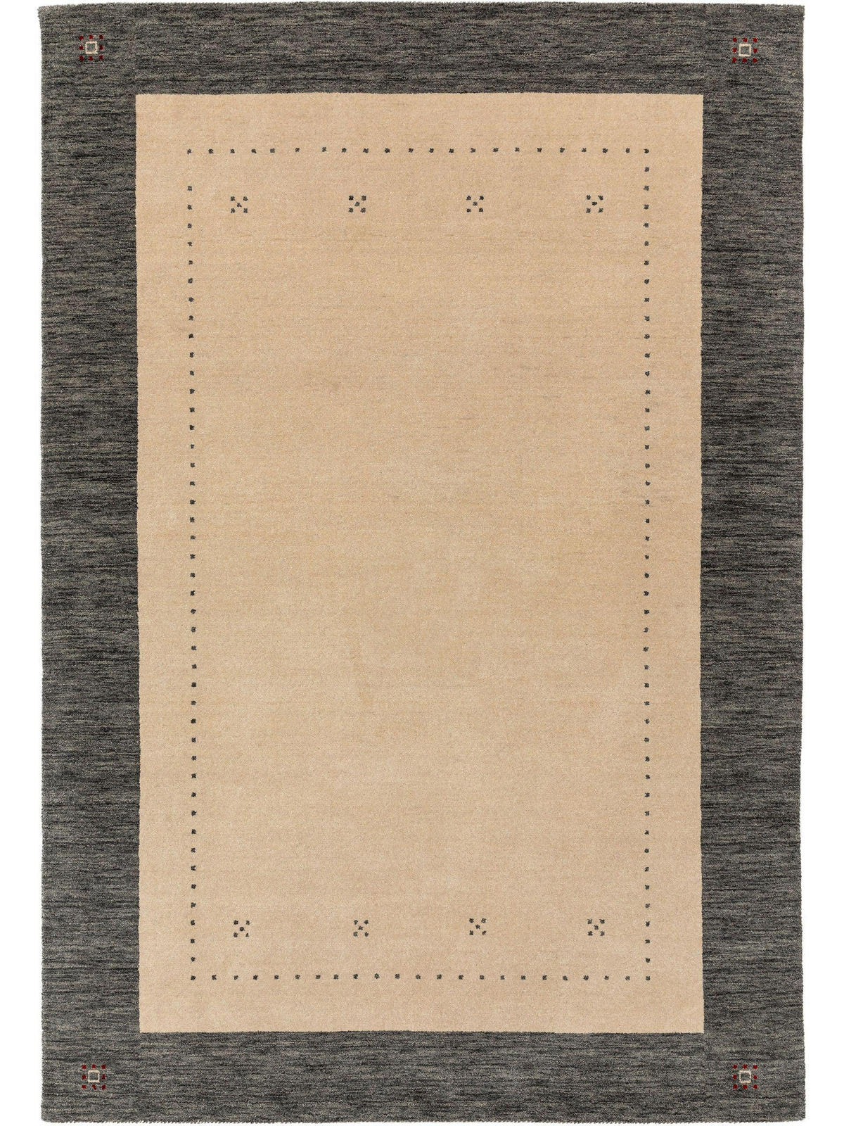 WOLLTEPPICH Jamal Beige/Grau 200x300 cm - Beige, Textil (200/300cm) - benuta Nest