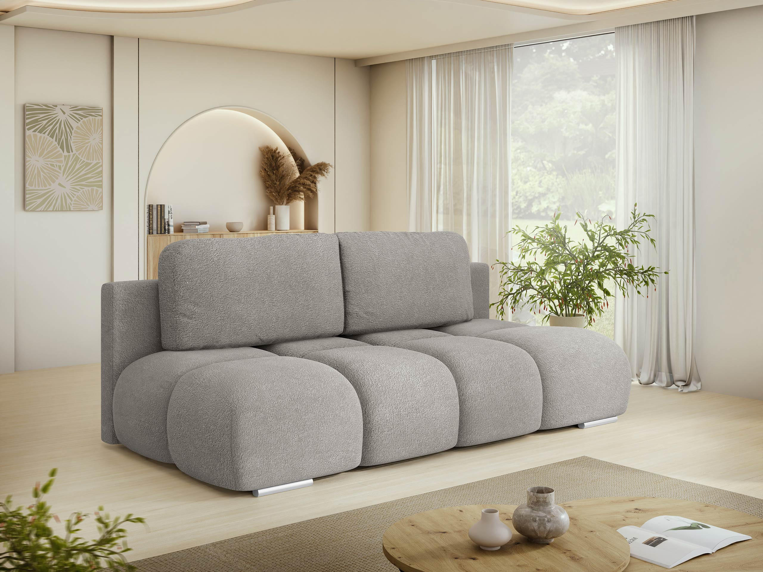 SCHLAFSOFA Honey Mini - Schwarz/Grau, Holz/Kunststoff (195/89/90cm) - MIRJAN24