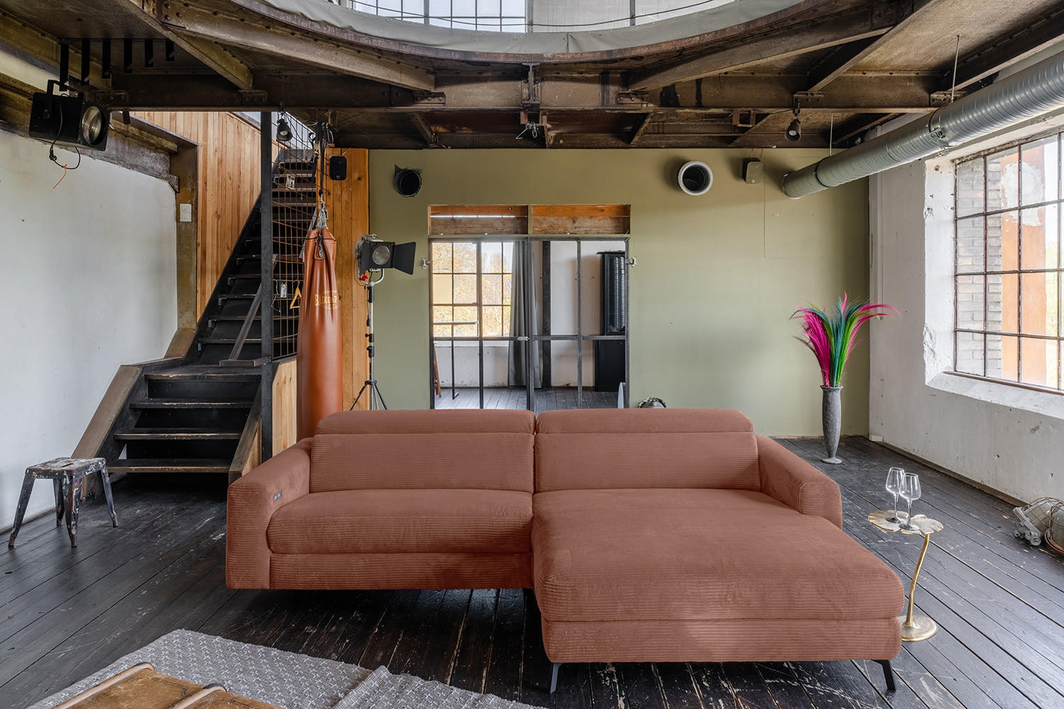 Thumbnail - Kawola Ecksofa, Braun, Textil, Echtholz, 3-Sitzer, Füllung: Komfortschaum, Ottomane rechts, L-Form, 282x177 cm, Wohnzimm...