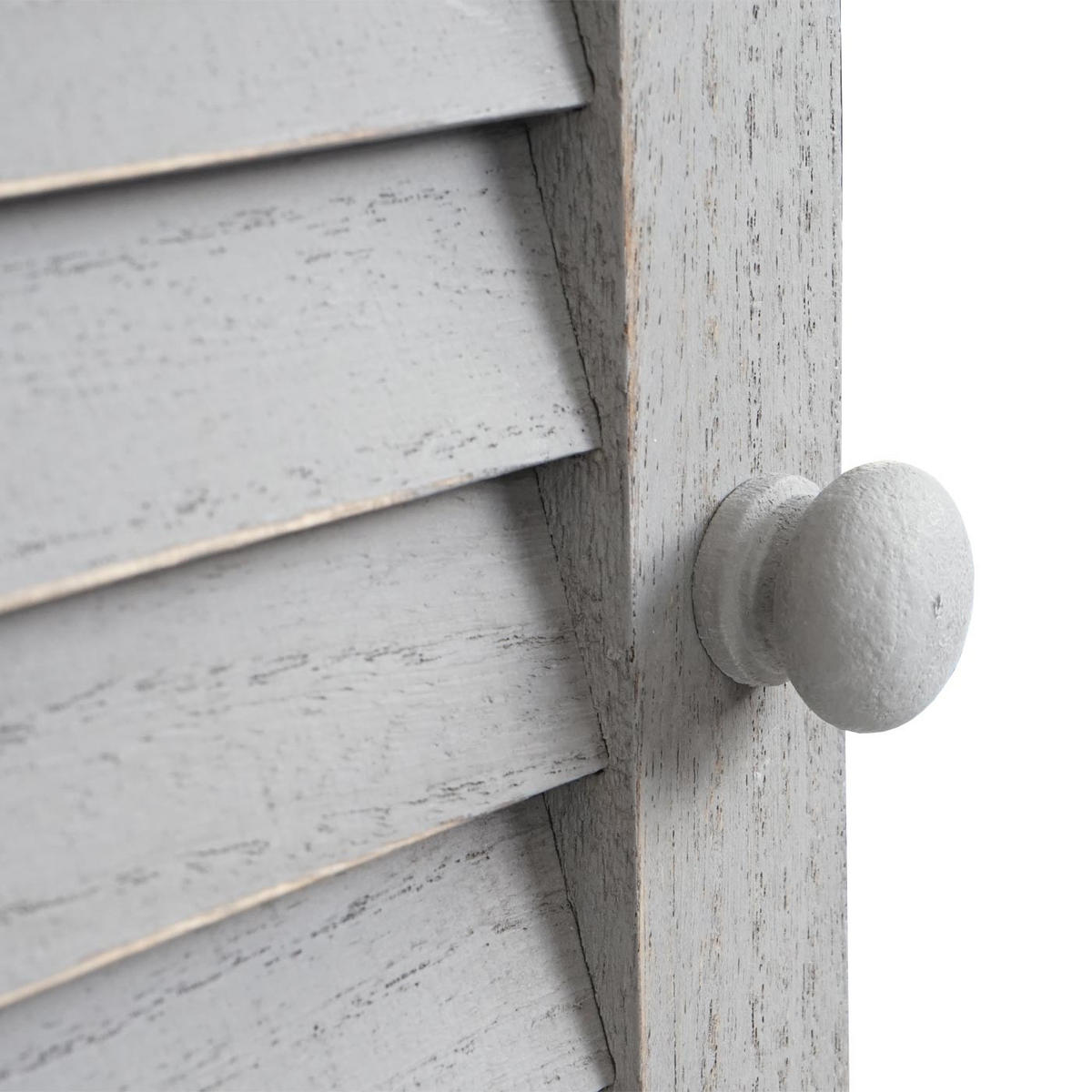 WANDSPIEGEL MIT FENSTERLÄDEN Grau - Grau, Holz (46/71/5cm) - MCW