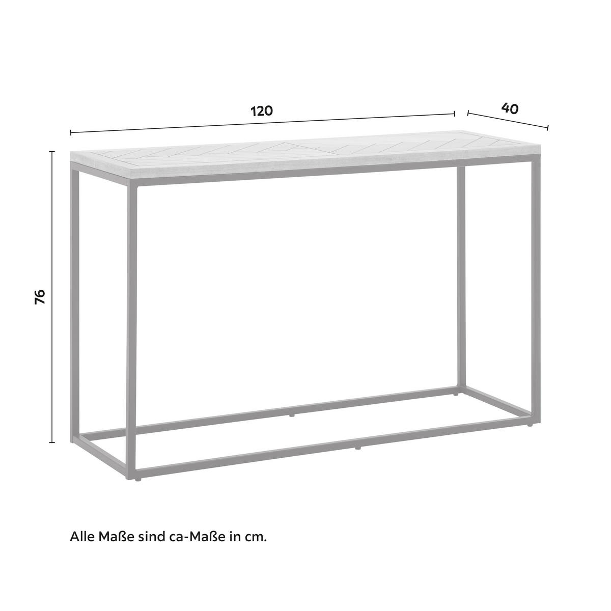 KONSOLENTISCH Catalina Eichefarben/Schwarz - Eichefarben, Holz (76/120/40cm) - Bessagi Home