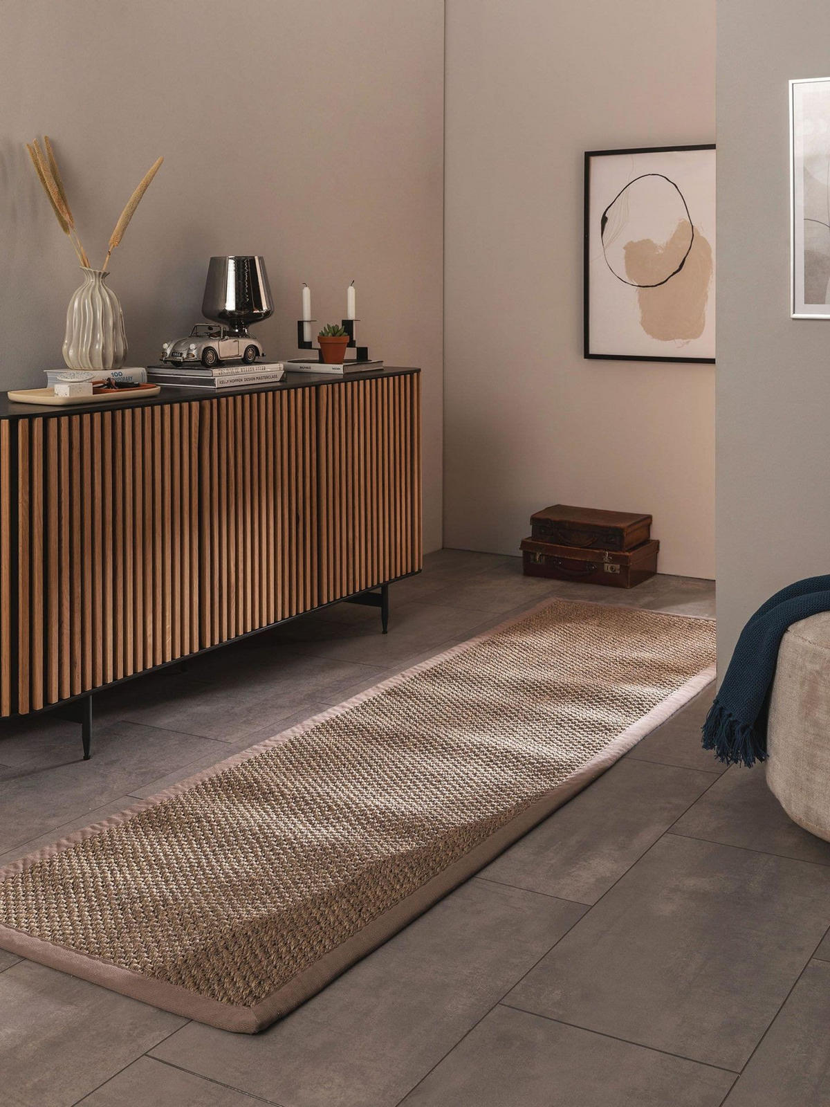 TEPPICH Sisal Greta Grau - Grau, Naturmaterialien (70/1cm) - KUNSTLOFT