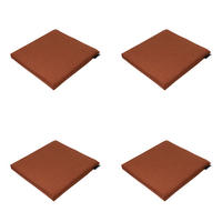 SITZKISSEN Best deal - Rot - 40/40/4,5 cm - 4er-Set - Rot, Textil (40/4/40cm) - Madison