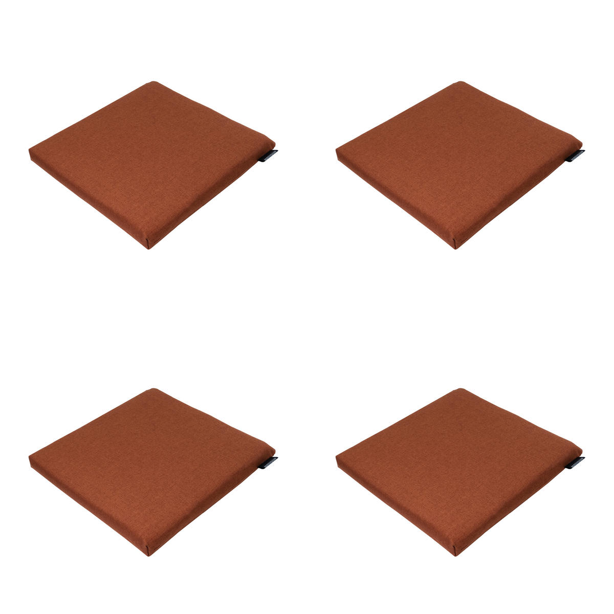 SITZKISSEN Best deal - Rot - 40/40/4,5 cm - 4er-Set - Rot, Textil (40/4/40cm) - Madison