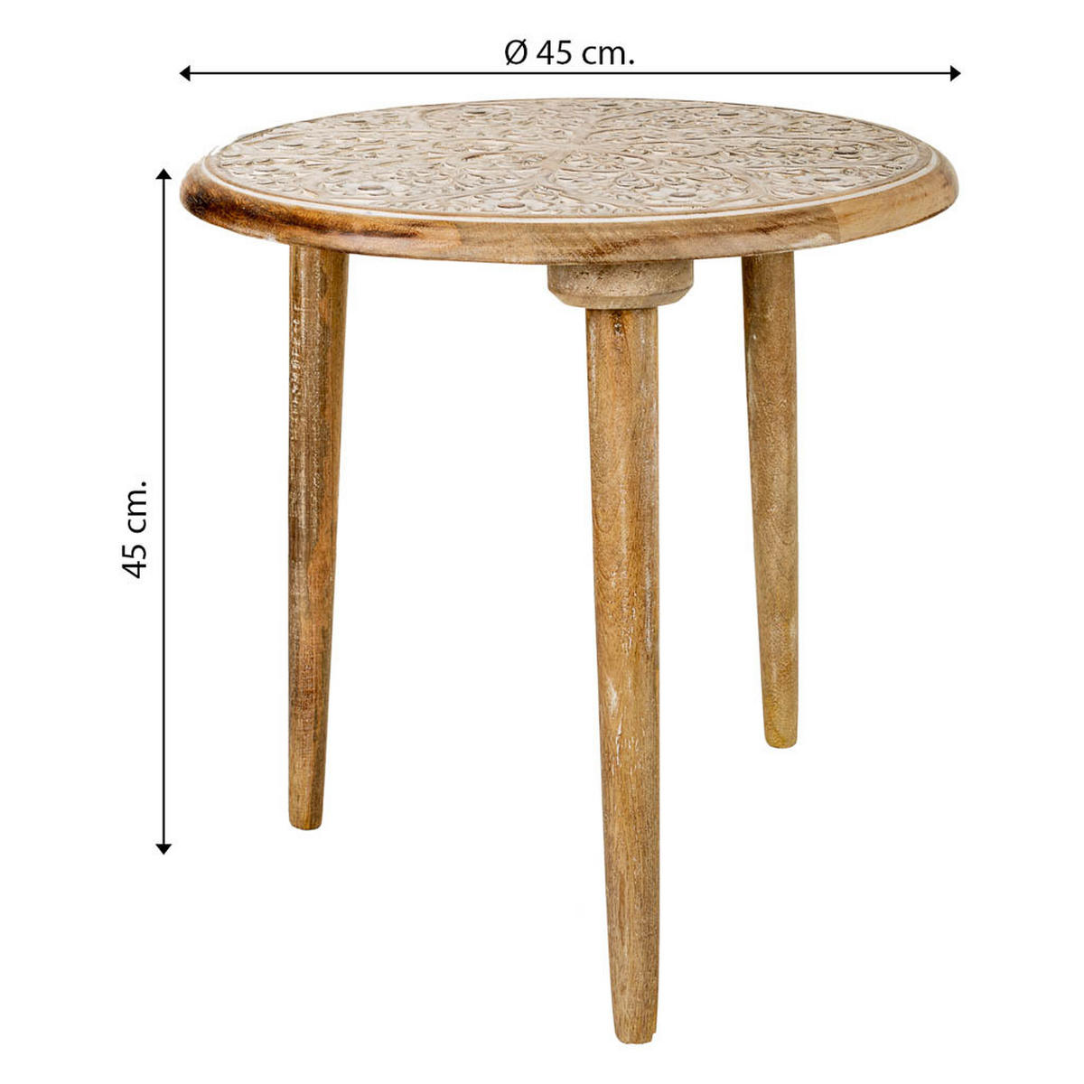 COUCHTISCH aus holz 45x45x45cm - Braun, Holz (45/45/45cm) - Wanderlust