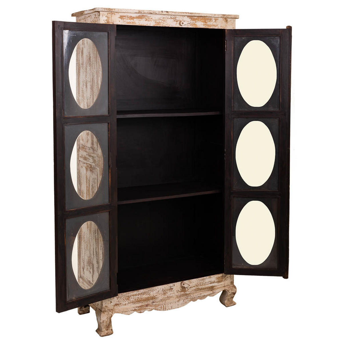 VITRINE aus Holz, braun, 91x40x183cm - Beige, Holz (91/183/40cm) - Wanderlust