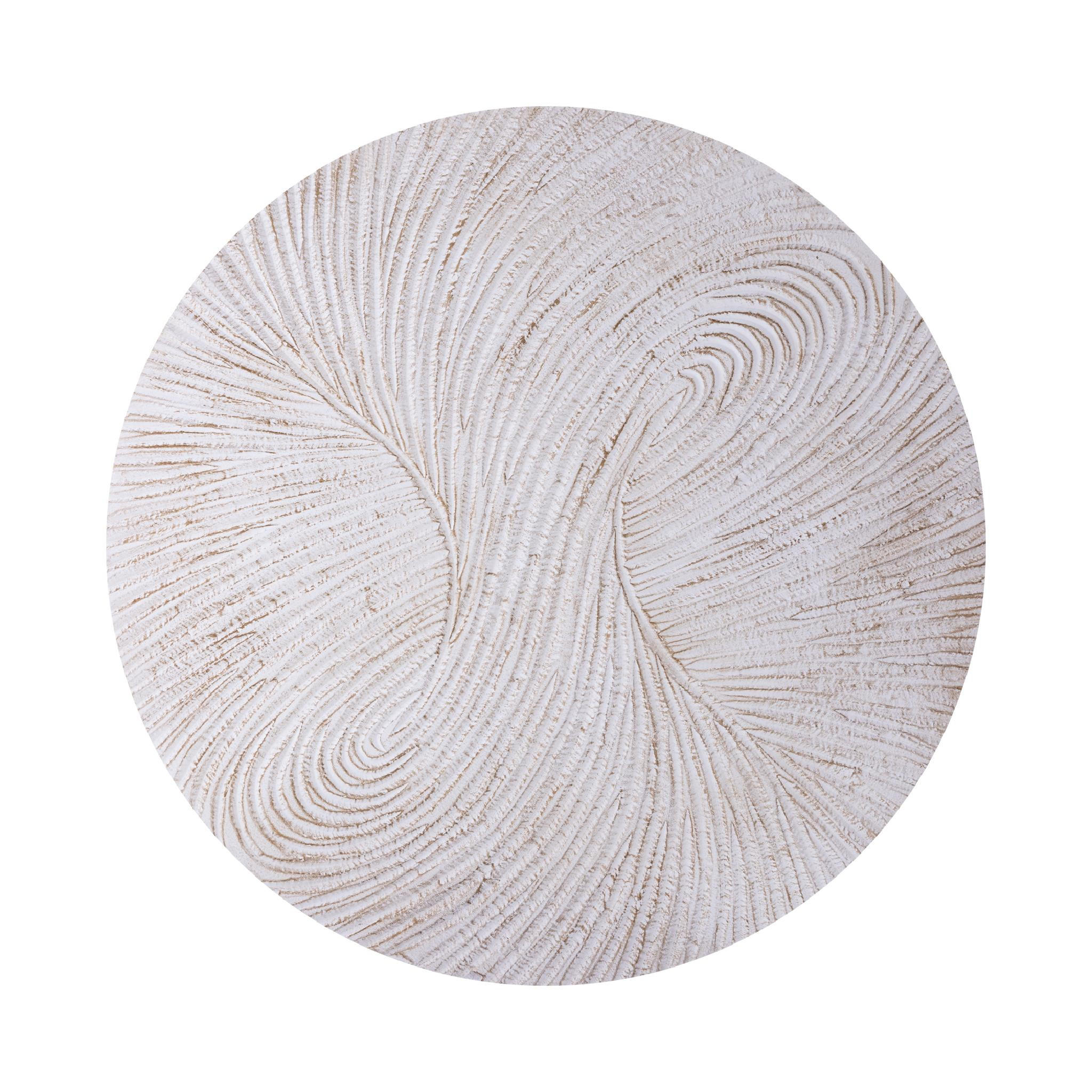 WANDPANEEL Wiktor Weiß 120/2.5/120cm - Weiß, Holz (2.5/120/120cm) - PTMD Collection