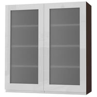 HÄNGESCHRANK Florence W4S/90 Lava / RAL 9003 signalweiß HG 90 / 32,5 / 96cm - Dunkelgrau/Weiß Hochglanz, Holz/Holzwerkstoff (90/96/32.5cm) - Feldmann-Wohnen