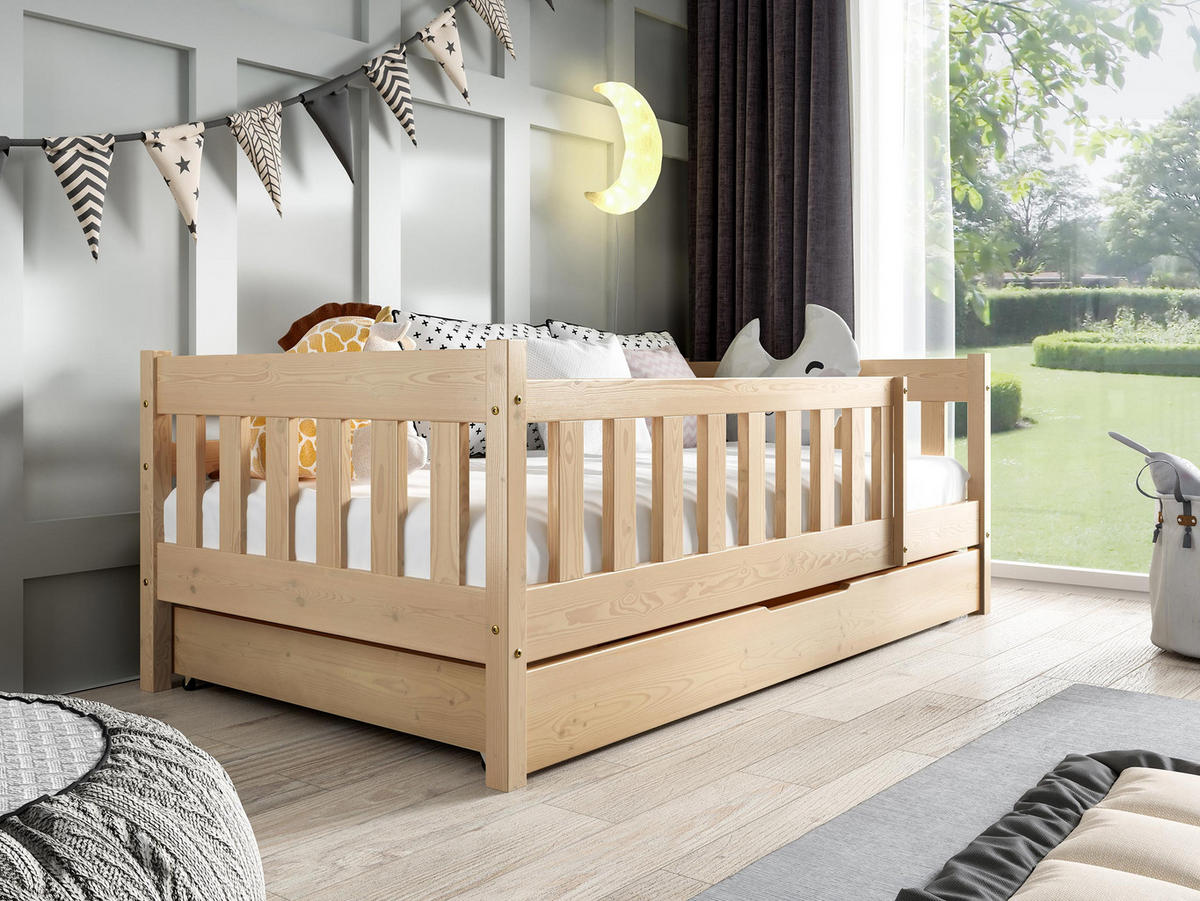 KINDERBETT Nadia - Naturfarben, Holz (80/160cm) - MIRJAN24
