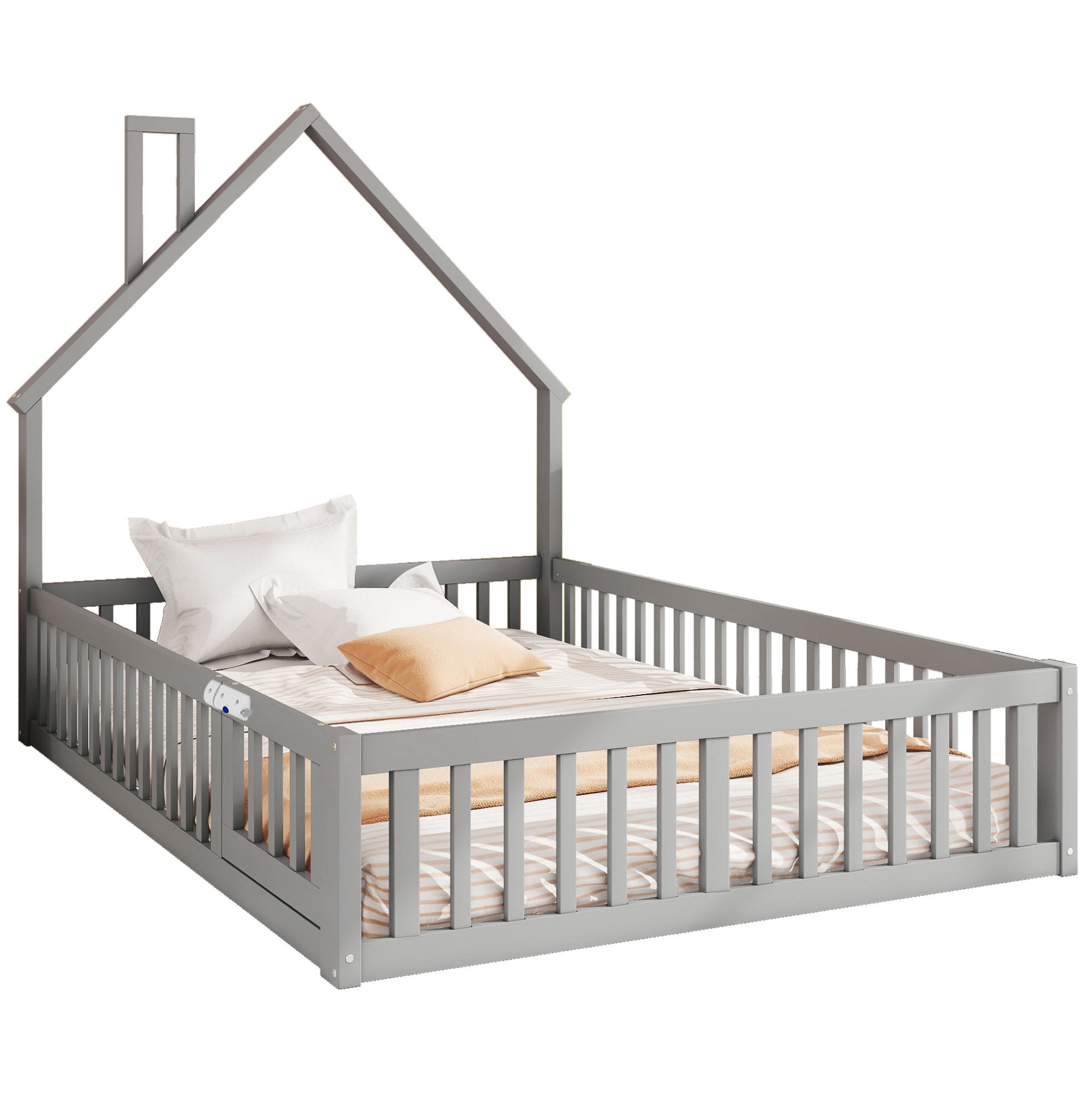 Beauniv Kinderbett Grau 90x190 cm