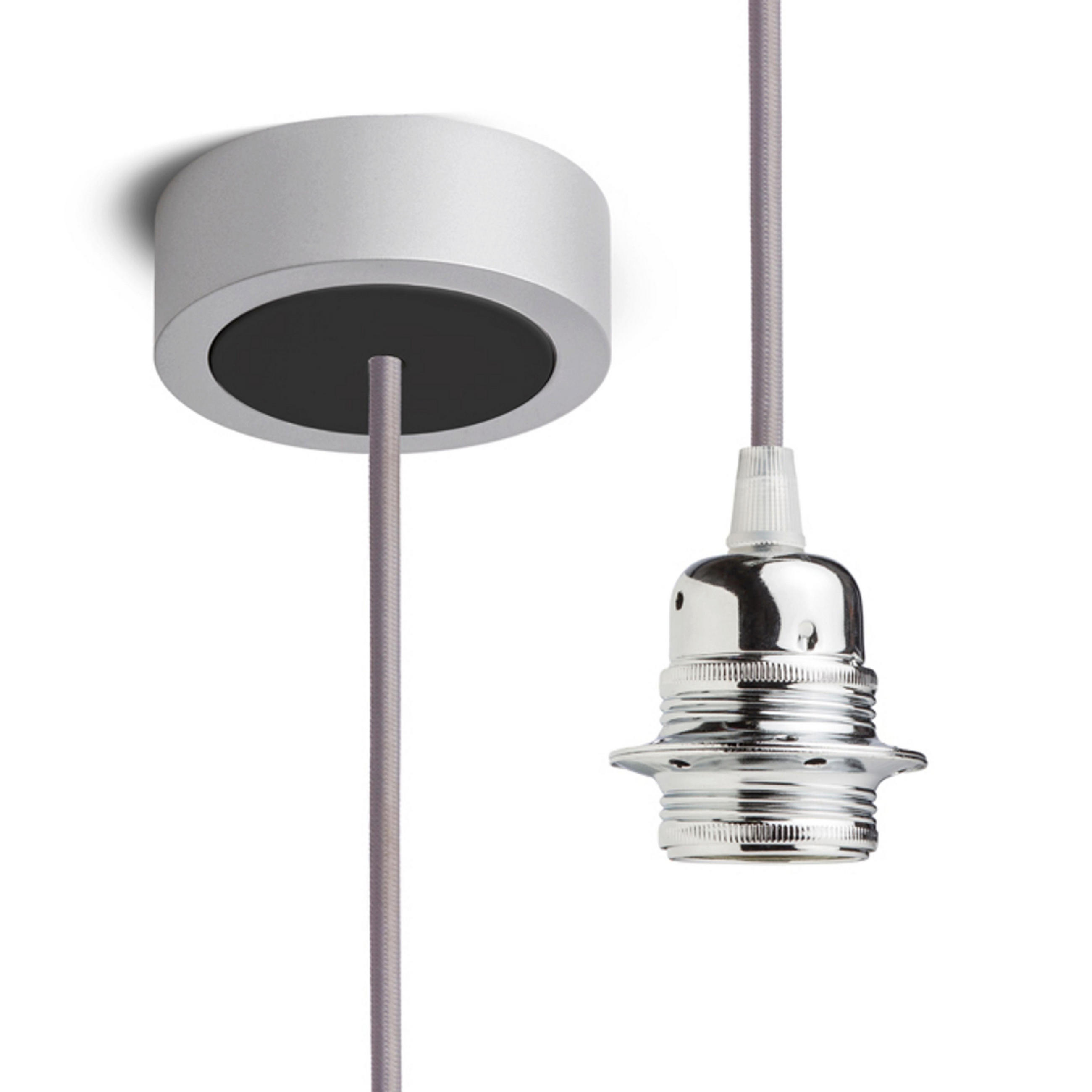 PENDELLEUCHTE HEX black silvergrey 15 W - Schwarz, Metall (8/8/27cm) - Rendl