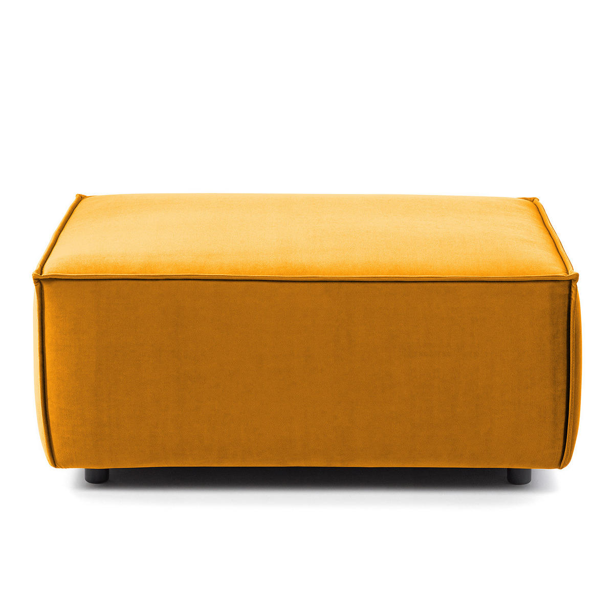 POLSTERHOCKER rechteckig - Gelb/Schwarz, Kunststoff/Textil (97/40/79cm) - home24