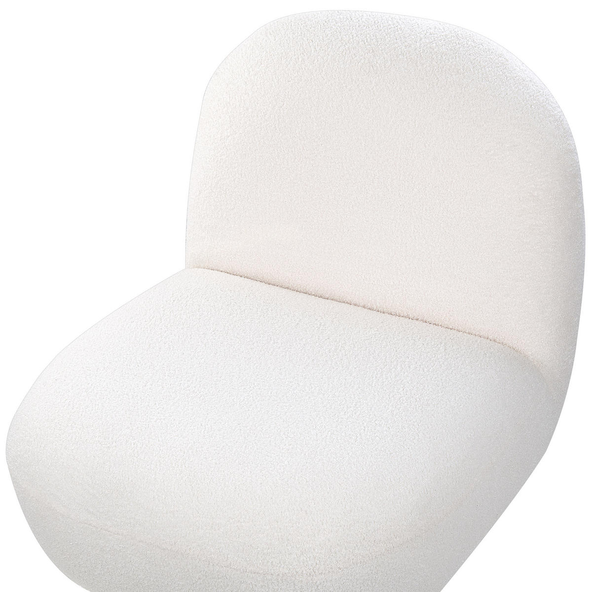 SESSEL Bouclé weiß/gold LovIisa - Goldfarben/Weiß, Textil (62/76/70cm) - Beliani