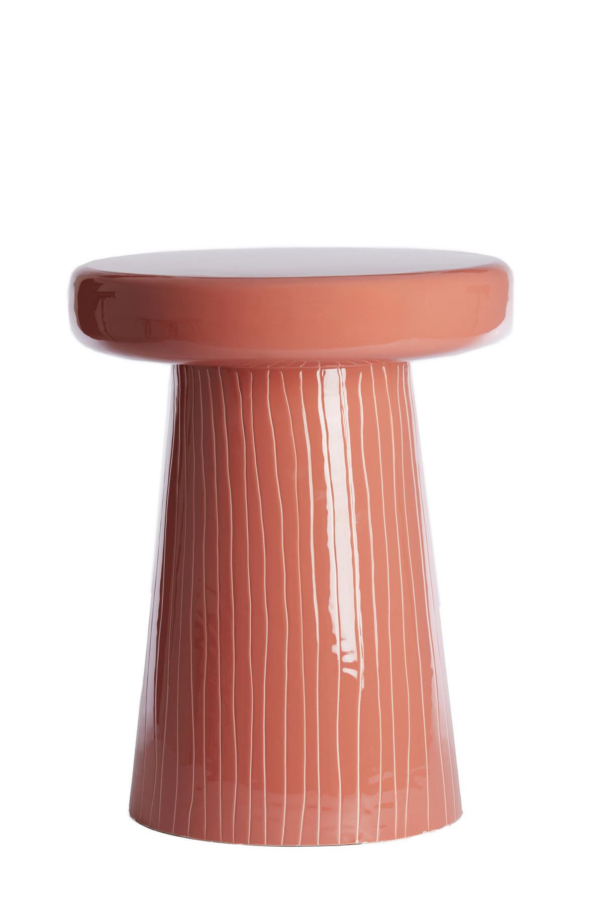 BEISTELLTISCH Nunoa Rot Ø41/51 cm - Rot, Metall (41/41/51cm) - Light & Living