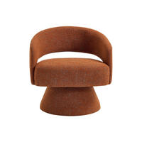 SESSEL mit gerader Rückenlehne - 1 Person - Stoff - Terracotta - - Terracotta, Textil (71/72/68cm) - Vente-Unique