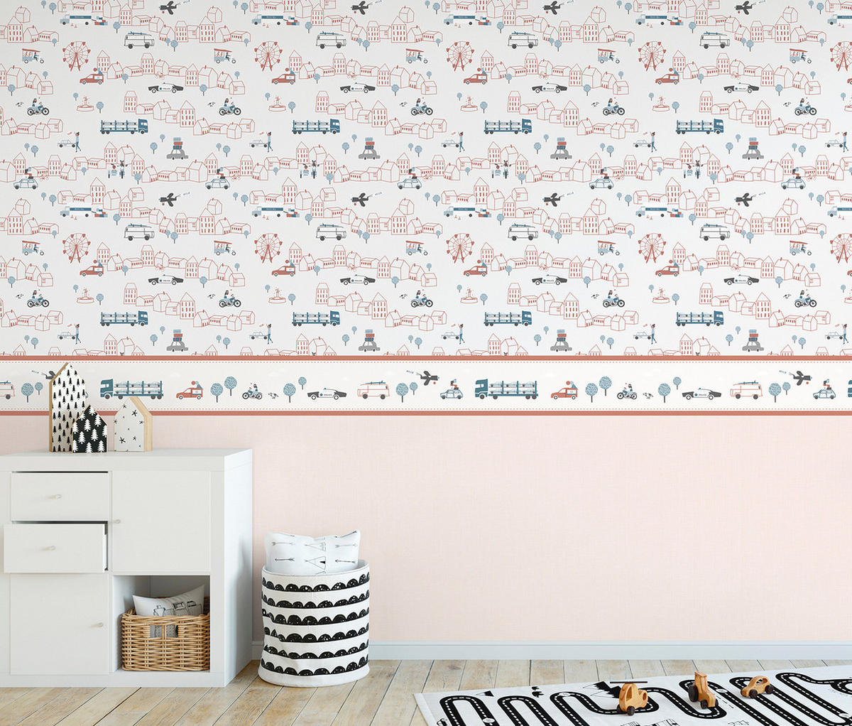 TAPETE Autos 53 cm x 10 m - Terracotta, Papier (53/0.1cm) - Sanders & Sanders