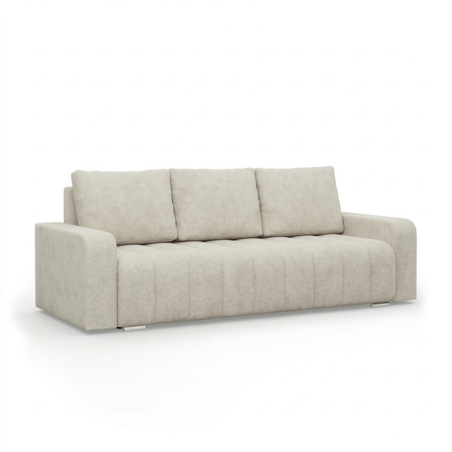 SOFA 3-SITZER MIT SCHLAFFUNKTION ABRIELLE Beige - Beige, Textil (97/87/227cm) - Mebligo