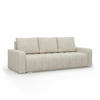 SOFA 3-SITZER MIT SCHLAFFUNKTION ABRIELLE Beige - Beige, Textil (97/87/227cm) - Mebligo