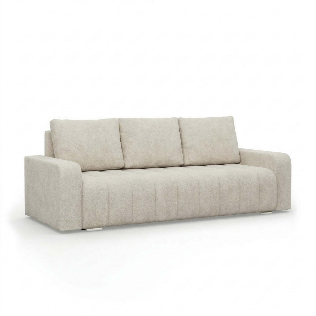 SOFA 3-SITZER MIT SCHLAFFUNKTION ABRIELLE Beige - Beige, Textil (97/87/227cm) - Mebligo